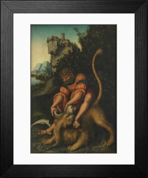 Framed Print : Samson Fighting with the Lion, ca 1521-1525 Framed Print : Samson Fighting with the Lion, ca 1521-1525