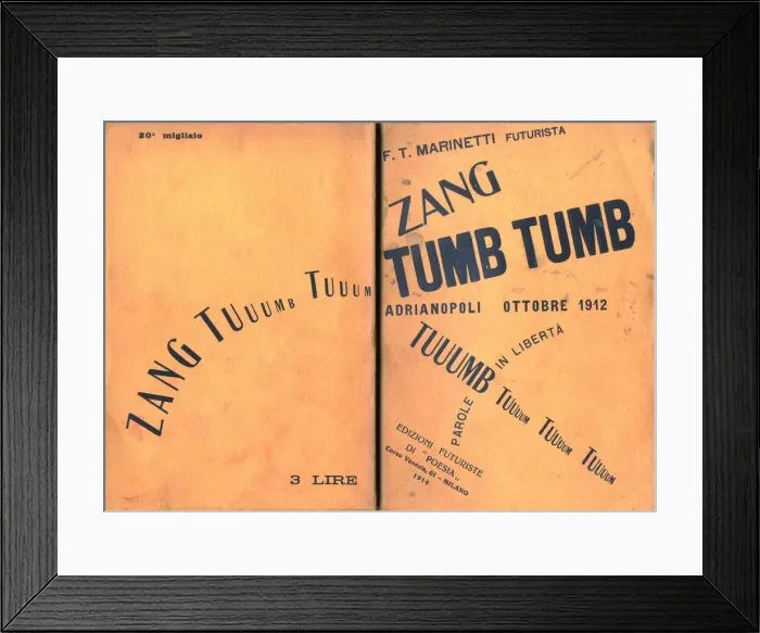 Framed Print : Cover of Zang Tumb Tumb, 1914 Framed Print : Cover of Zang Tumb Tumb, 1914