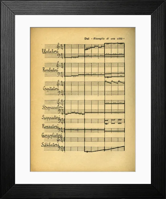 Framed Print : L arte dei Rumori (The Art of Noises), 1913-1915 Framed Print : L arte dei Rumori (The Art of Noises), 1913-1915
