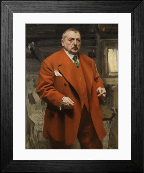 Framed Print : Self-portrait in Red Framed Print : Self-portrait in Red