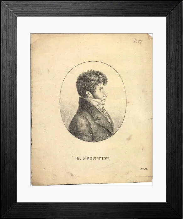 Framed Print : Portrait of Gaspare Spontini (1774-1851), ca 1820 Framed Print : Portrait of Gaspare Spontini (1774-1851), ca 1820
