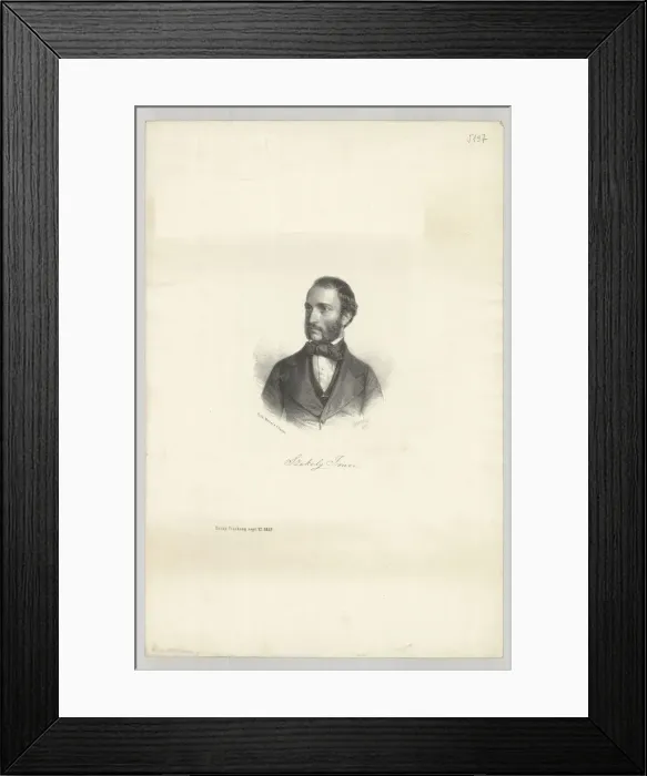 Framed Print : Portrait of Imre Szekely (1823-1887), 1852 Framed Print : Portrait of Imre Szekely (1823-1887), 1852