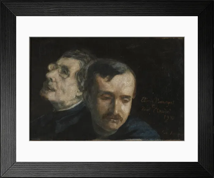 Framed Print : Double portrait of Paul Claudel and Elemir Bourges Framed Print : Double portrait of Paul Claudel and Elemir Bourges