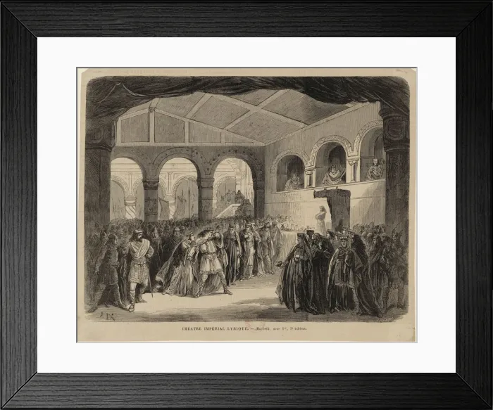Framed Print : Opera Macbeth by Giuseppe Verdi. Paris, Theatre-Lyrique, 21. 04. 1865, 1865
