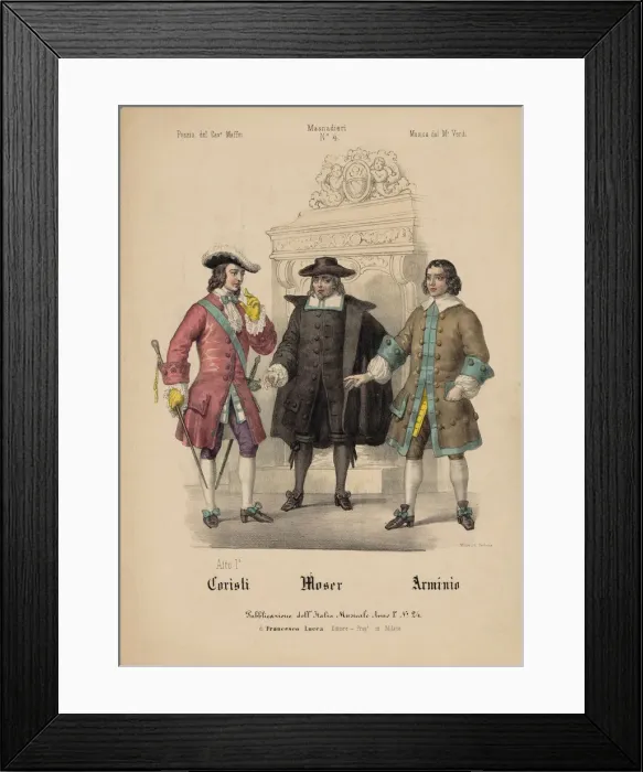 Framed Print : Costume design for the opera I masnadieri by Giuseppe Verdi, 1847-1848 Framed Print : Costume design for the opera I masnadieri by Giuseppe Verdi, 1847-1848