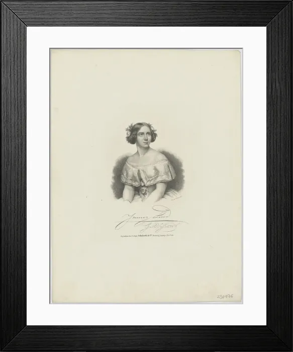 Framed Print : Portrait of the Soprano Jenny Lind (1820-1887), 1850s Framed Print : Portrait of the Soprano Jenny Lind (1820-1887), 1850s