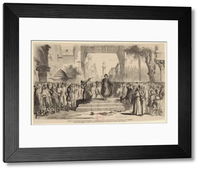 Framed Print : Opera Jerusalem by Giuseppe Verdi, on 26 November 1847 by the Paris Opera at the Salle Le Peletier ( Framed Print : Opera Jerusalem by Giuseppe Verdi, on 26 November 1847 by the Paris Opera at the Salle Le Peletier (