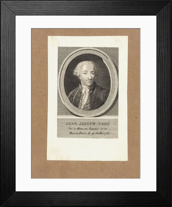 Framed Print : Portrait of Jean-Joseph Vade (1720-1757), ca 1770 Framed Print : Portrait of Jean-Joseph Vade (1720-1757), ca 1770
