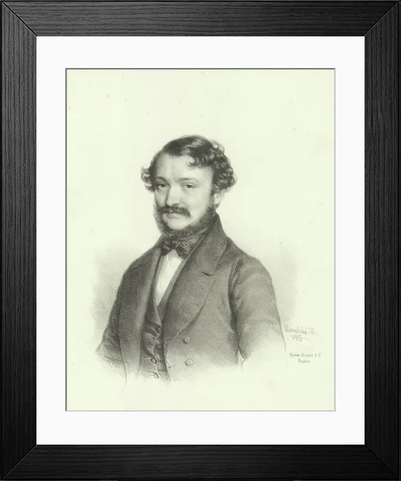 Framed Print : Portrait of Ferenc Erkel (1810-1893), 1845 Framed Print : Portrait of Ferenc Erkel (1810-1893), 1845