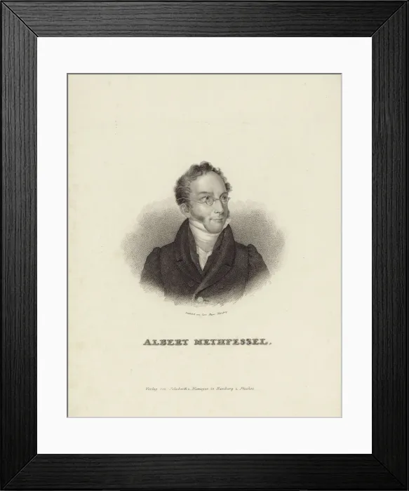 Framed Print : Portrait of Albert Methfessel (1785-1869), c. 1830 Framed Print : Portrait of Albert Methfessel (1785-1869), c. 1830