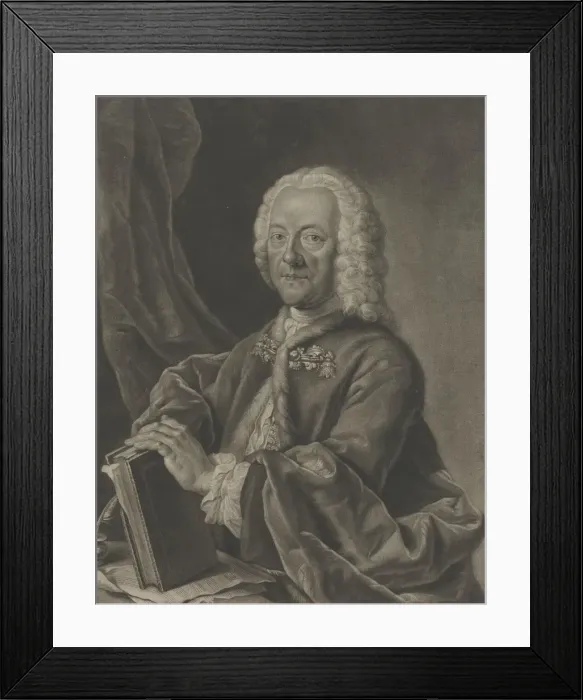 Framed Print : Portrait of Georg Philipp Telemann (1681-1767), 1750 Framed Print : Portrait of Georg Philipp Telemann (1681-1767), 1750