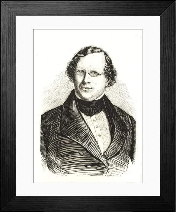 Framed Print : Portrait of Bernhard Molique (1802-1869), 1830s Framed Print : Portrait of Bernhard Molique (1802-1869), 1830s