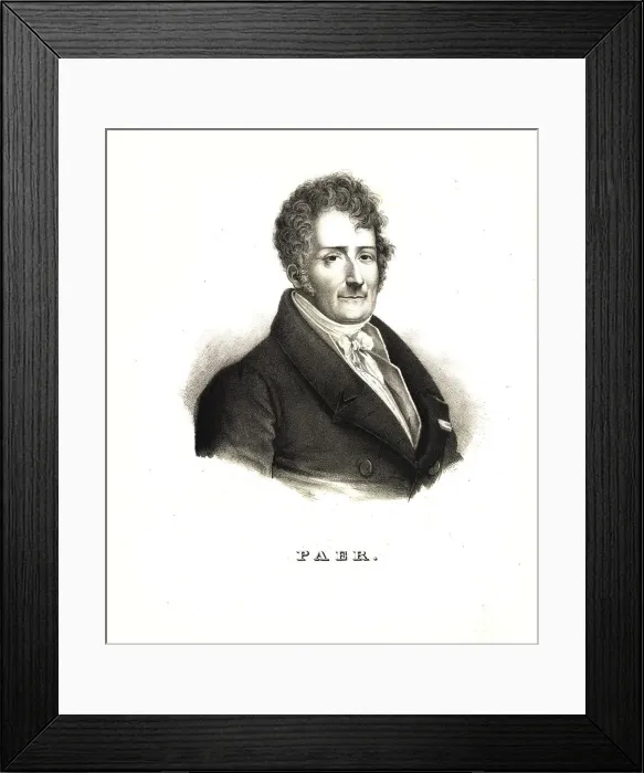 Framed Print : Portrait of Ferdinando Paer (1771-1839), c. 1830 Framed Print : Portrait of Ferdinando Paer (1771-1839), c. 1830