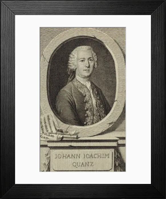 Framed Print : Portrait of Johann Joachim Quantz (1697-1773), 1767 Framed Print : Portrait of Johann Joachim Quantz (1697-1773), 1767