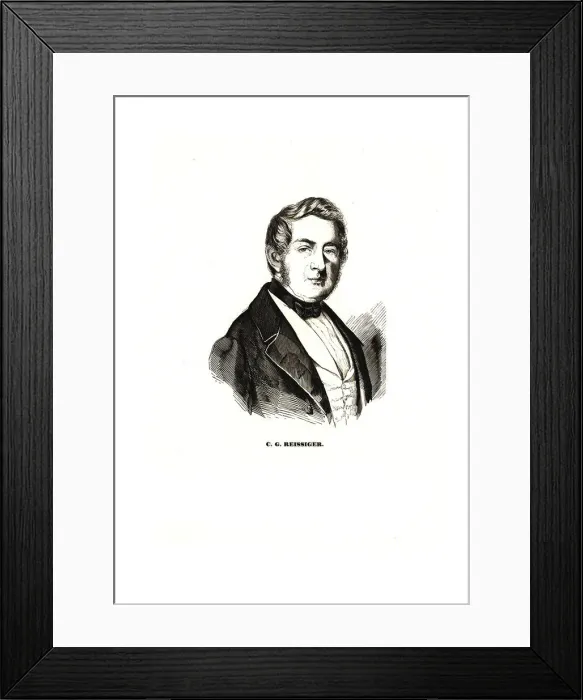 Framed Print : Portrait of Carl Gottlieb Reissiger (1798-1859), 1839 Framed Print : Portrait of Carl Gottlieb Reissiger (1798-1859), 1839