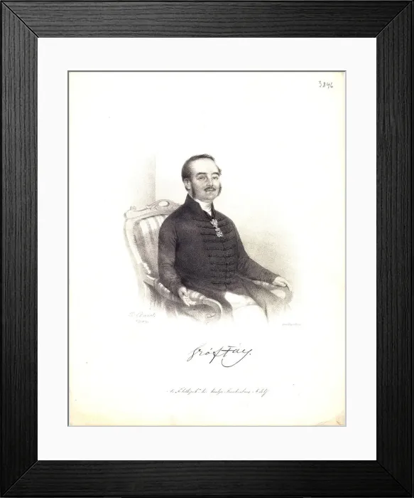 Framed Print : Portrait of Istvan Fay (1809-1862), 1844 Framed Print : Portrait of Istvan Fay (1809-1862), 1844