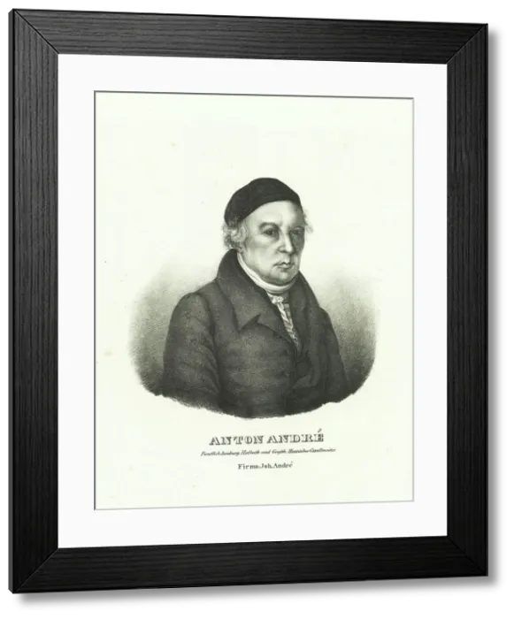 Framed Print : Portrait of Johann Anton Andre (1775-1842), 1822 Framed Print : Portrait of Johann Anton Andre (1775-1842), 1822