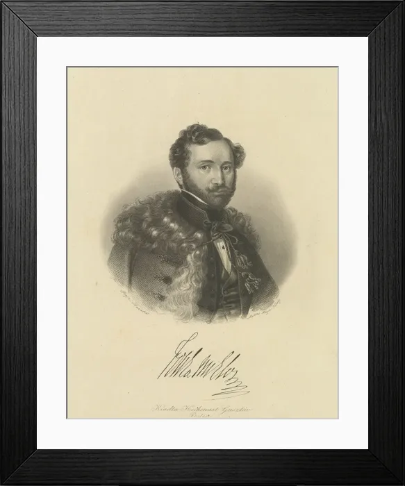 Framed Print : Portrait of Miklos Josika (1794-1865), 1820s Framed Print : Portrait of Miklos Josika (1794-1865), 1820s
