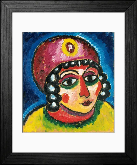Framed Print : Girls Head with Red Turban and Yellow Clasp (Barbarian Princess), c. 1912 Framed Print : Girls Head with Red Turban and Yellow Clasp (Barbarian Princess), c. 1912