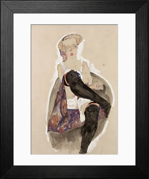 Framed Print : Girl with Crossed Legs, 1911 Framed Print : Girl with Crossed Legs, 1911