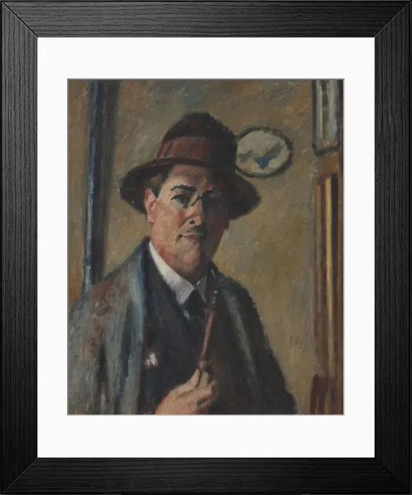 Framed Print : Self-Portrait with a pipe Framed Print : Self-Portrait with a pipe