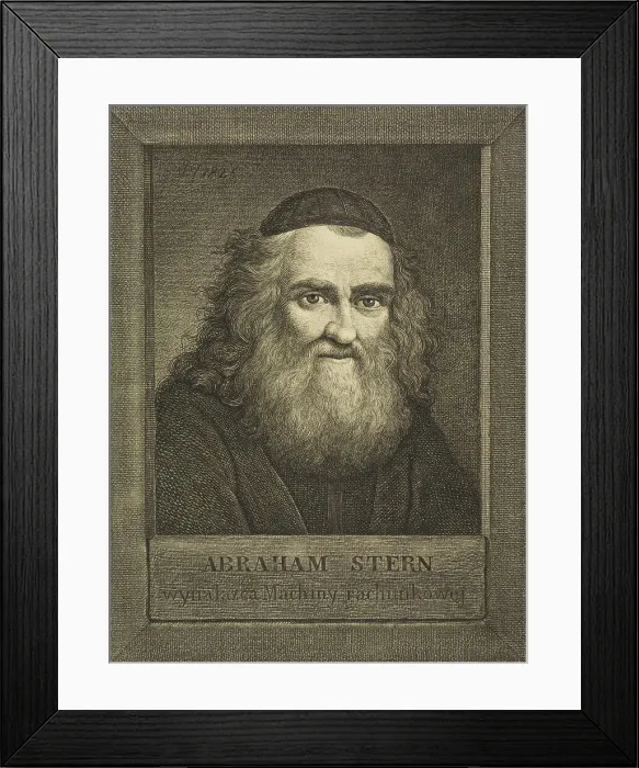 Framed Print : Portrait of the inventor Abraham Stern (1760s-1842), 1825 Framed Print : Portrait of the inventor Abraham Stern (1760s-1842), 1825