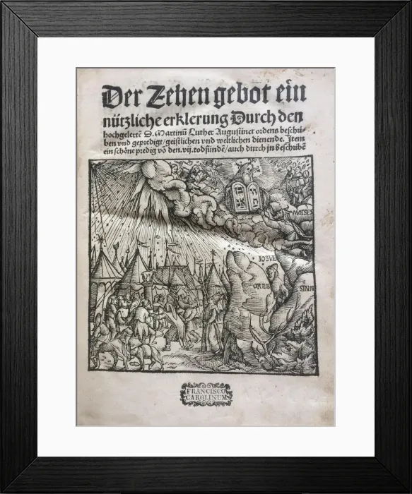 Framed Print : The Ten Commandments (Der Zehen gebot ein nutzliche erklerung... ) by Martin Luther, 1520 Framed Print : The Ten Commandments (Der Zehen gebot ein nutzliche erklerung... ) by Martin Luther, 1520