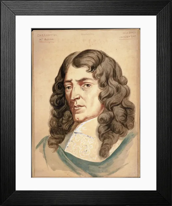 Framed Print : Portrait of the composer Marc-Antoine Charpentier (1634-1704)