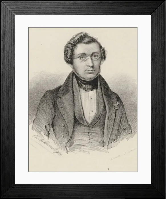 Framed Print : Portrait of the composer Adolphe Adam (1803-1856) Framed Print : Portrait of the composer Adolphe Adam (1803-1856)