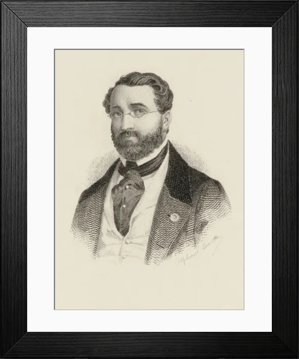 Framed Print : Portrait of the composer Adolphe Adam (1803-1856), c. 1870 Framed Print : Portrait of the composer Adolphe Adam (1803-1856), c. 1870