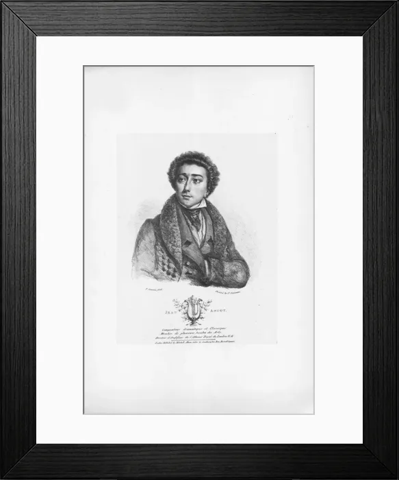 Framed Print : Portrait of the composer Jean Ancot (1799-1829) Framed Print : Portrait of the composer Jean Ancot (1799-1829)