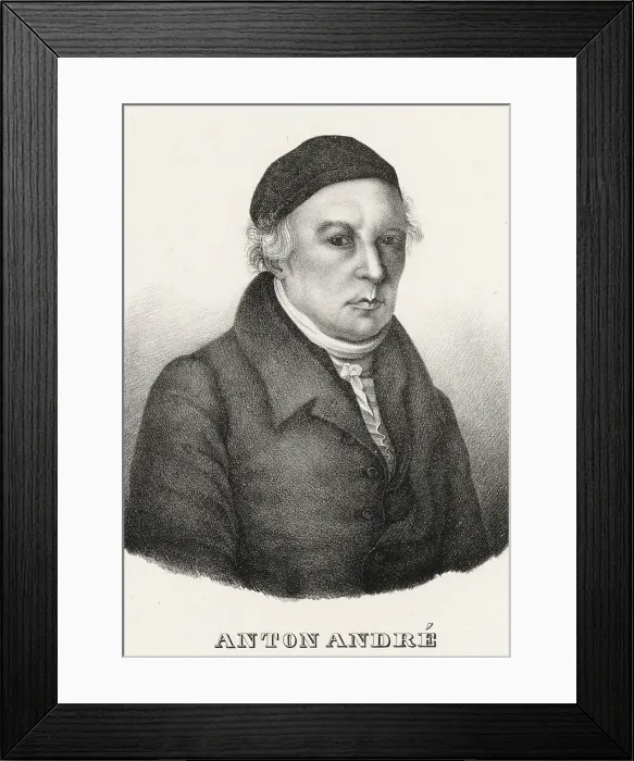 Framed Print : Portrait of the composer Johann Anton Andre (1775-1842), 1840 Framed Print : Portrait of the composer Johann Anton Andre (1775-1842), 1840