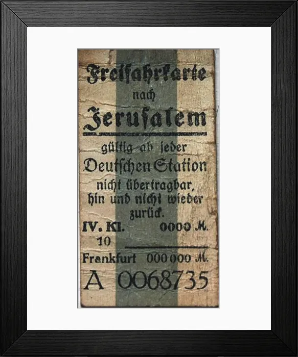 Framed Print : Free ticket to Jerusalem, c. 1900 Framed Print : Free ticket to Jerusalem, c. 1900