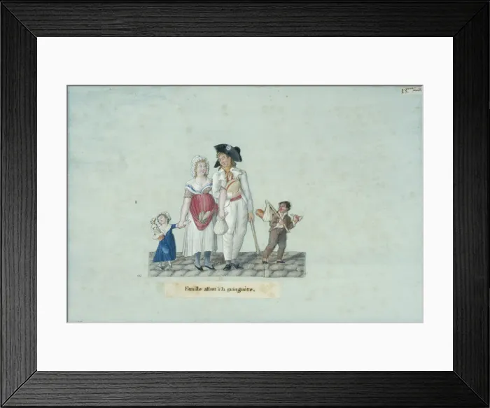 Framed Print : Family going to the tavern, c. 1793 Framed Print : Family going to the tavern, c. 1793