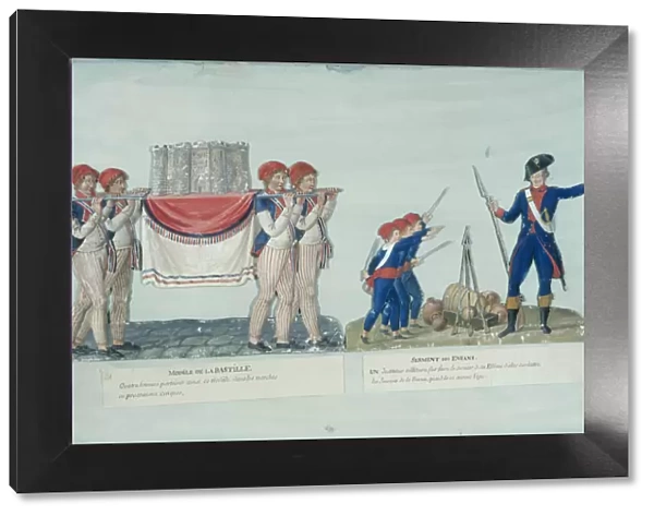 Model of the Bastille. Oath of Children, c. 1793