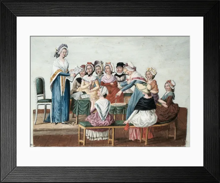 Framed Print : A Patriotic Womens Club, c. 1793 Framed Print : A Patriotic Womens Club, c. 1793