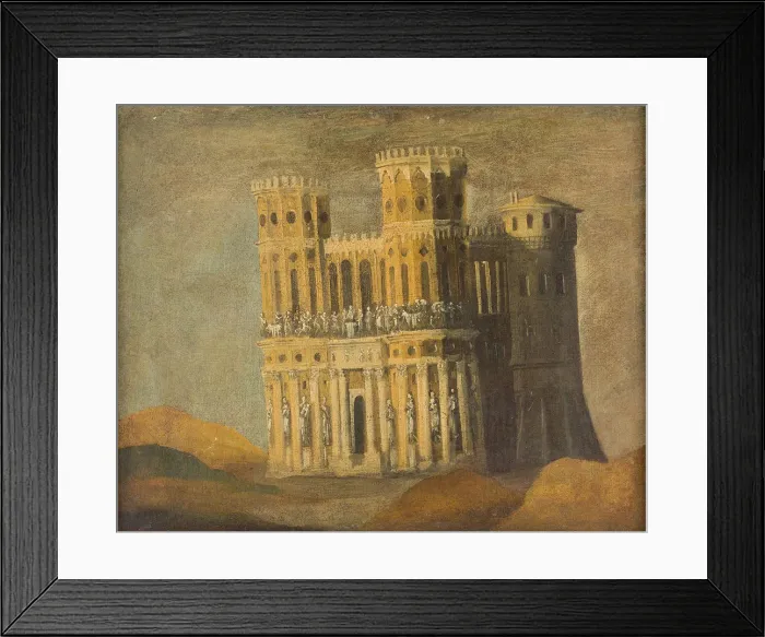 Framed Print : Imaginary Recollection of Maschio Angioino, First third of 17th cen Framed Print : Imaginary Recollection of Maschio Angioino, First third of 17th cen