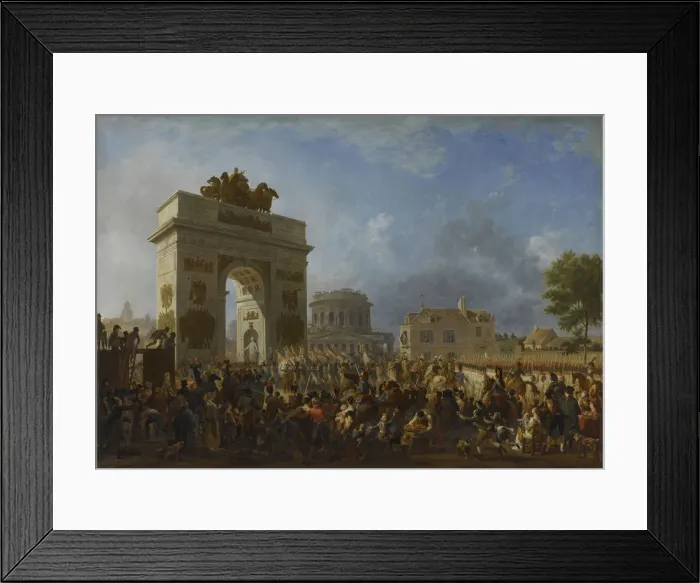 Framed Print : Entry of the Imperial Guard into Paris at the Barriere de Pantin, 25 November 1807, ca 1808