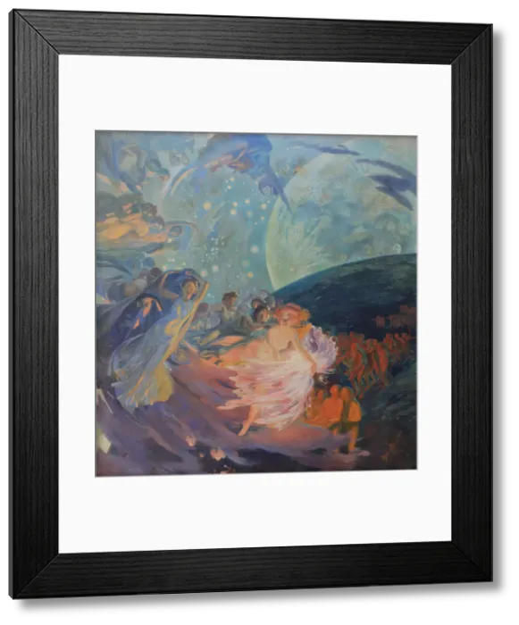 Framed Print : Truth pulling Science, which is spreading its light to mankind, 1890 Framed Print : Truth pulling Science, which is spreading its light to mankind, 1890