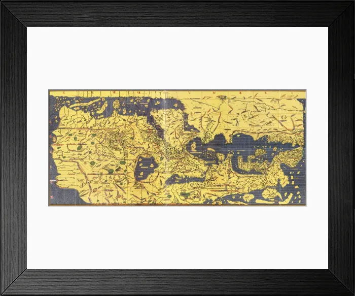 Framed Print : Kitab Rudjdjar (The Tabula Rogeriana), 1154 Framed Print : Kitab Rudjdjar (The Tabula Rogeriana), 1154