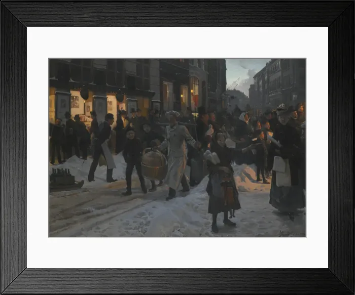 Framed Print : Christmas time, Copenhagen, 1890 Framed Print : Christmas time, Copenhagen, 1890