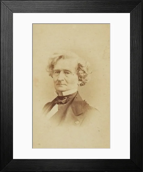 Framed Print : Portrait of the composer Hector Berlioz (1803-1869)