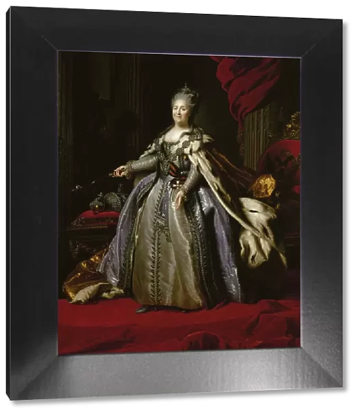 Portrait of Empress Catherine II (1729-1796) (After Alexander Roslin), 1780s