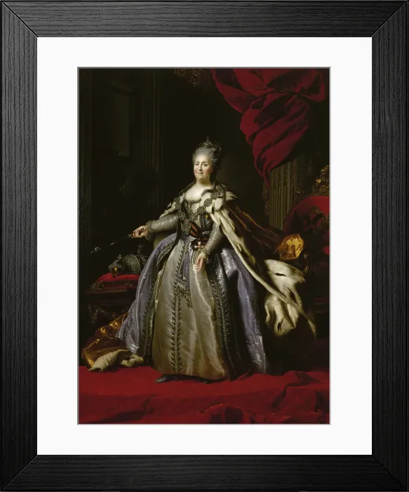 Framed Print : Portrait of Empress Catherine II (1729-1796) (After Alexander Roslin), 1780s Framed Print : Portrait of Empress Catherine II (1729-1796) (After Alexander Roslin), 1780s