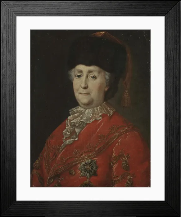 Framed Print : Portrait of Empress Catherine II (1729-1796) in Travel Dress, 1787 Framed Print : Portrait of Empress Catherine II (1729-1796) in Travel Dress, 1787