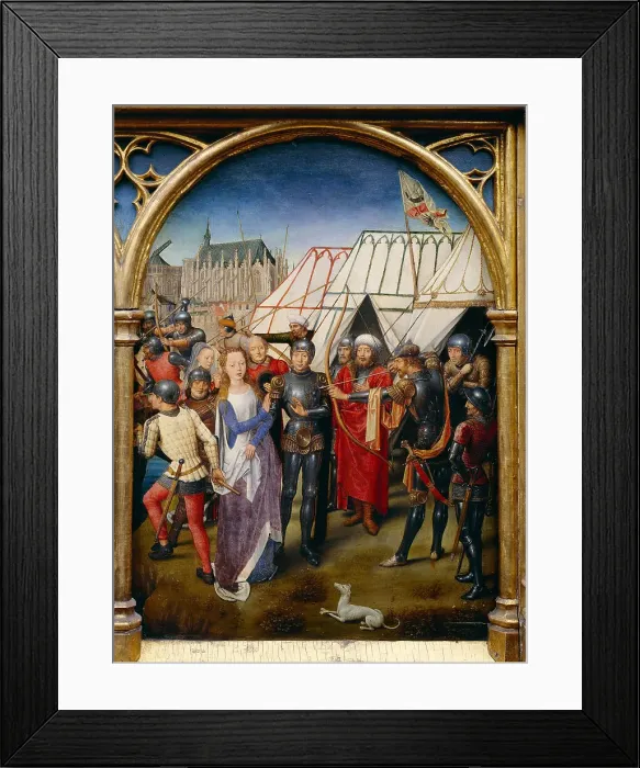 Framed Print : Saint Ursula Shrine: The Martyrdom of Saint Ursula, 1489 Framed Print : Saint Ursula Shrine: The Martyrdom of Saint Ursula, 1489