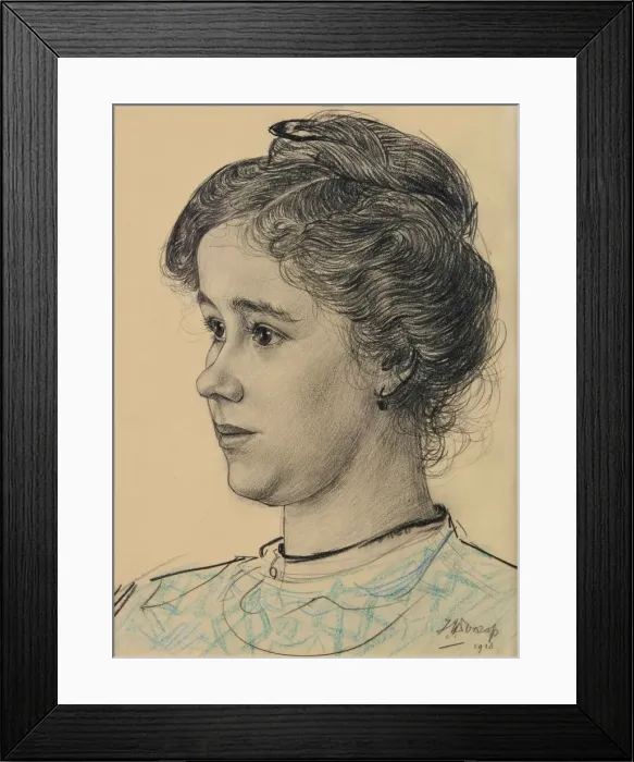 Framed Print : Portrait of Agatha Donkers-De Vries, 1913 Framed Print : Portrait of Agatha Donkers-De Vries, 1913