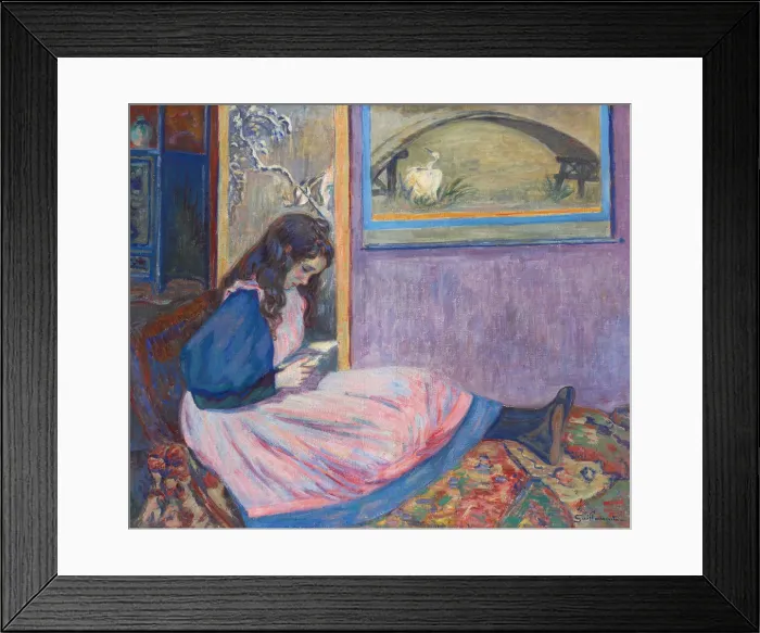 Framed Print : Reading, ca 1890-1895 Framed Print : Reading, ca 1890-1895