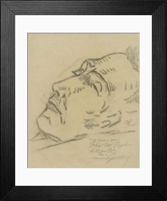 Framed Print : Vincent van Gogh on his deathbed, 1890 Framed Print : Vincent van Gogh on his deathbed, 1890