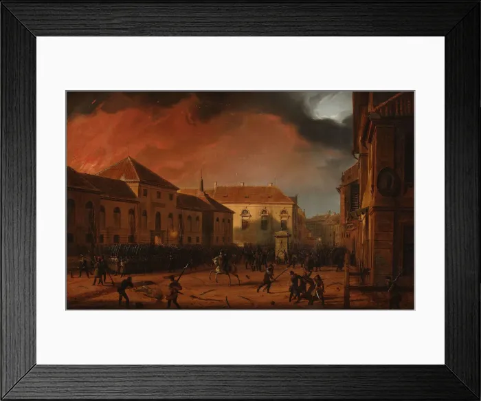 Framed Print : Fire of the Warsaw Arsenal, 1831 Framed Print : Fire of the Warsaw Arsenal, 1831